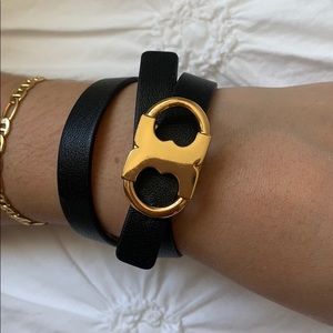 Reversible tory burch belt bracelet